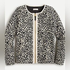 Girls' quilted jacket in leopard print J. Crew crewcuts large 10-12 new with tag
